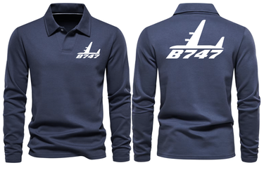 BOEING 747 LONG SLEEVE POLO